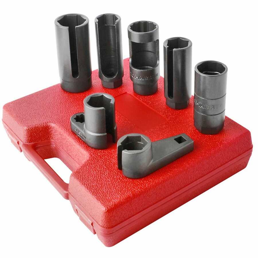 Oxygen Sensor Socket Remover Tool Set and 3/8 Inch Drive for 02 Sensors 7/8” 3 Piece Universal o2 Sockets Wrench Tool Kit 7/8 1/2 1 Vacuum Switch Socket & 2 Puller Sockets Wrench Kit 
