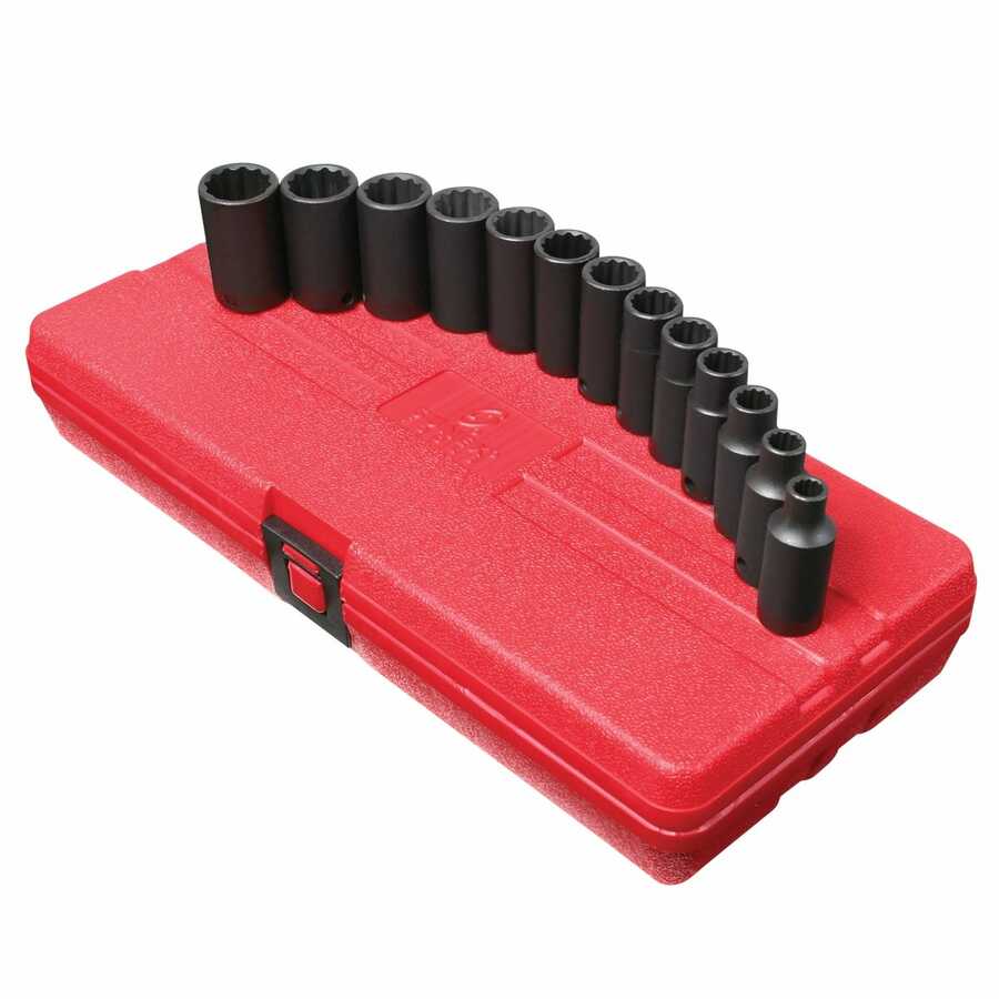 Drive Fractional Sae Fractional Mid-depth Sunex 3327 Tools 13-piece 3/8 In