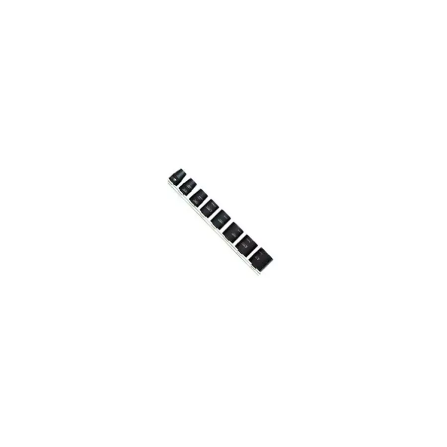 3/8 In Dr Impact Socket Set, 8 Piece, Non Slip, Std SAE 3/8 In Dr Impact Socket Set, 8 Piece, Non Slip, Std SAE