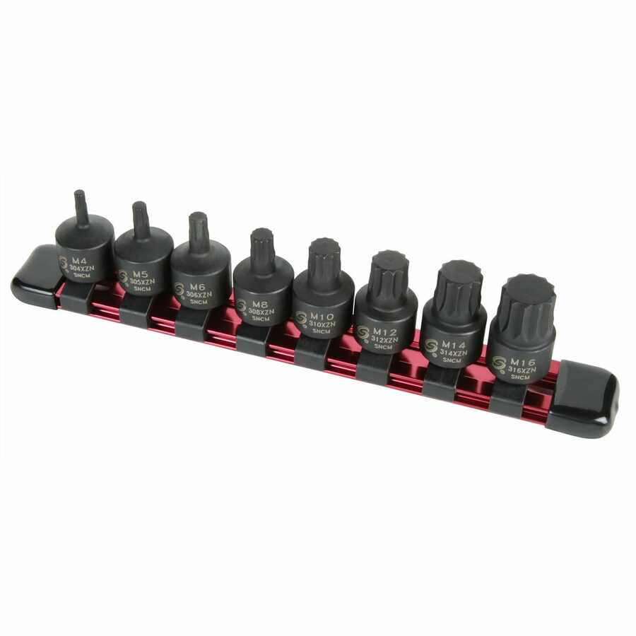 8PC 3/8\" STUBBY IMPACT SOCK SET