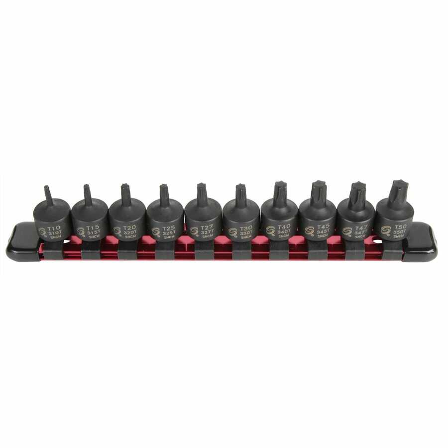 10PC 3/8\" STUB IMPACT STR BIT SET