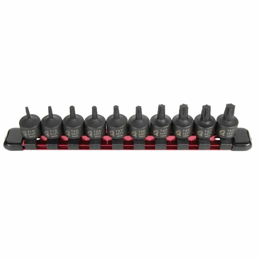 10PC 3/8" STUB IMP STR BIT SET