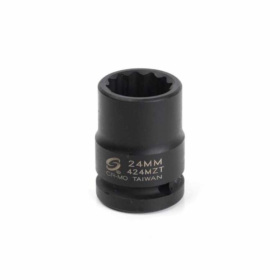 3/4\" Drive x 24mm, Thin Wall, 12 Point