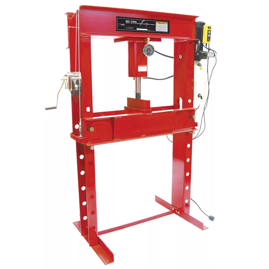50 Ton Electric Production Shop Press w/ Winch