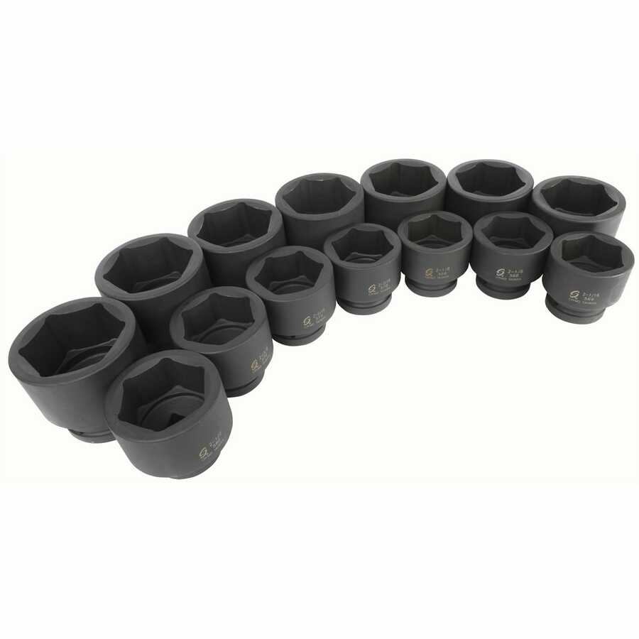 14PCS 1\" Dr.R. SAE Impact Socket Set