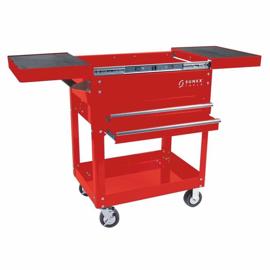 Compact Slide Top Utility Cart Red