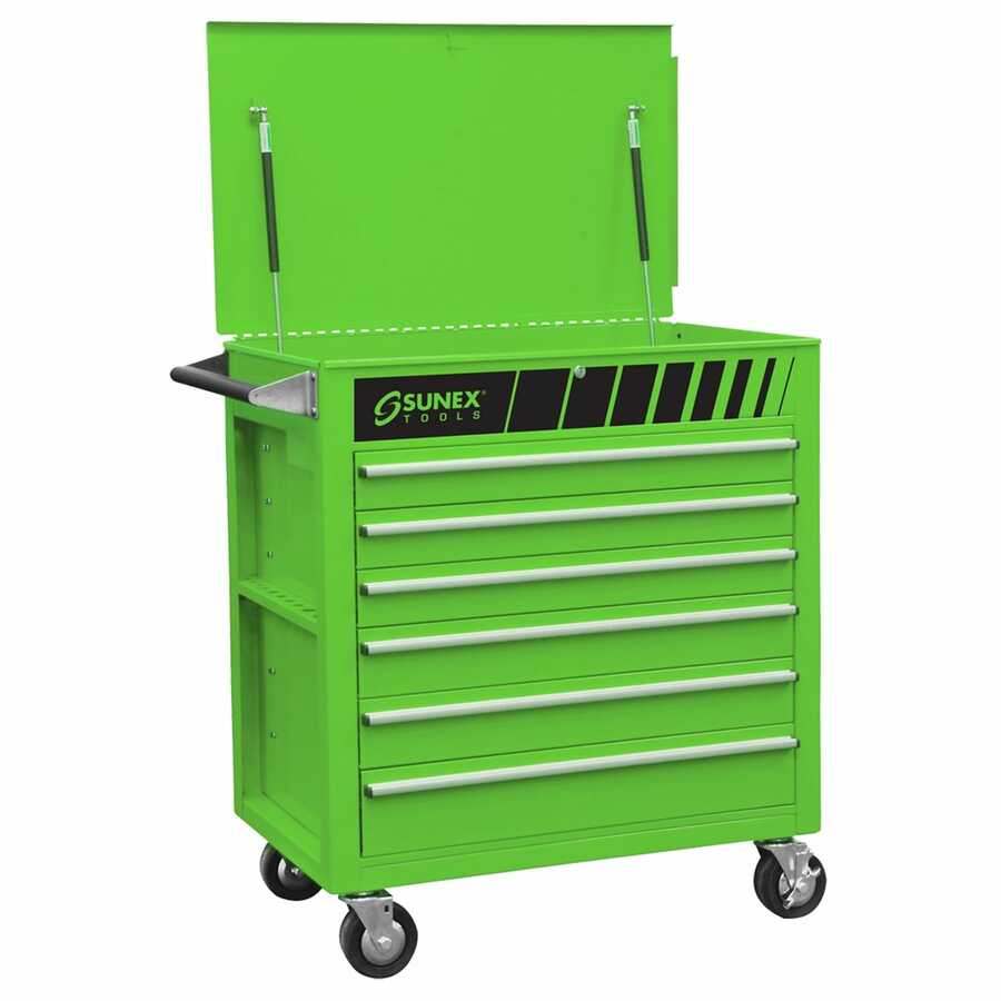 Premium Full Drawer Service Cart Green-Go Green