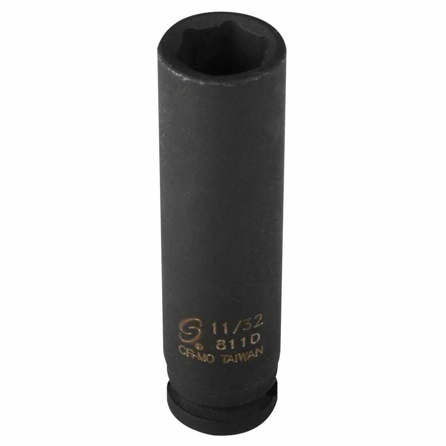 1/4\" Drive x 11/32\", Deep Impact Socket