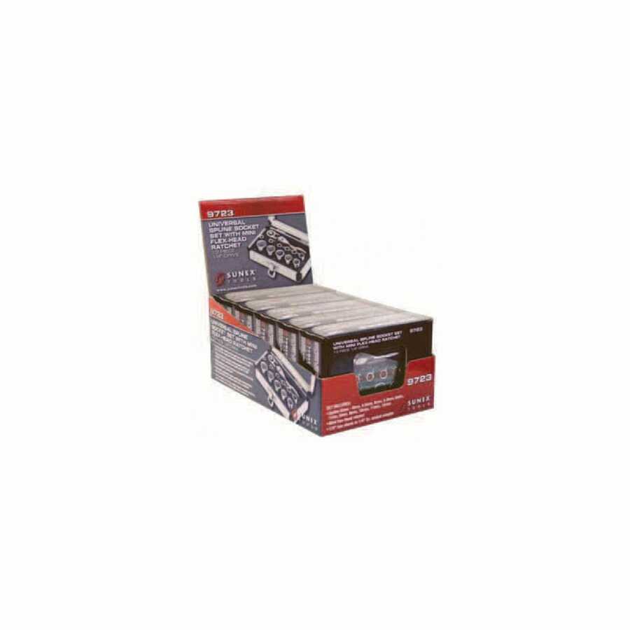 Sunex 9723-5 Universal Spline Socket Set with Ratchet