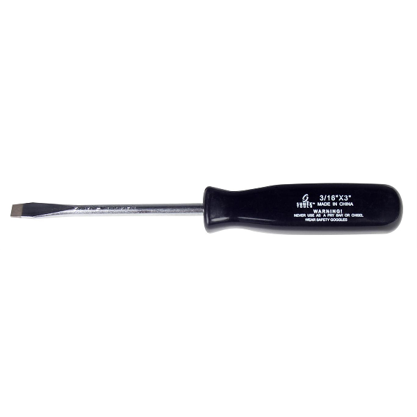 3/16" x 3" Black Screwdriver