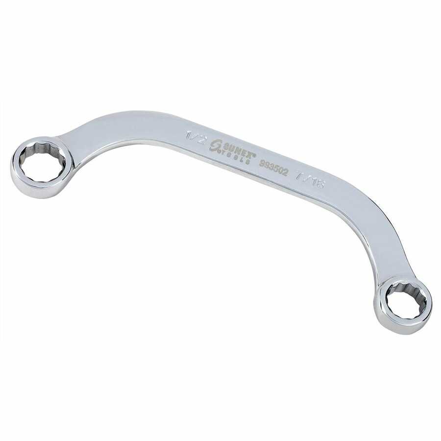 7/16" x 1/2" Half Moon Style Double Box End Wrench