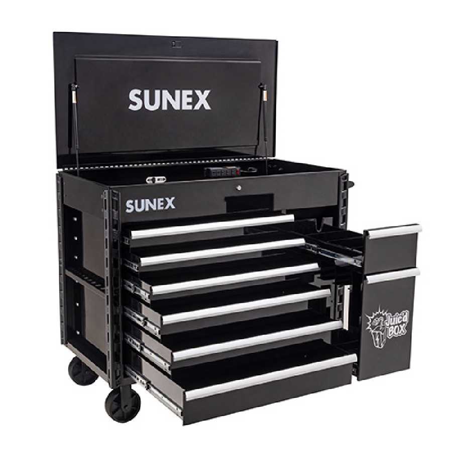 SUNEX Juic-d Box 7 Drawer Power Cart w/Dedicated power tool