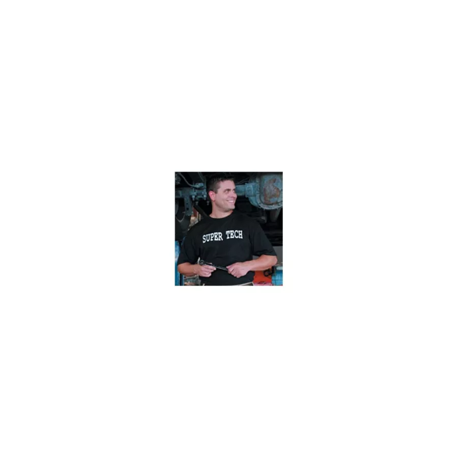 Man's "Super Tech" Black Tee Shirt - Large