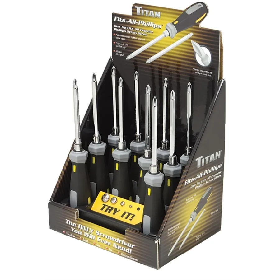 (image for) 10 Pc. Counter Display, Fits-All-Screwdriver