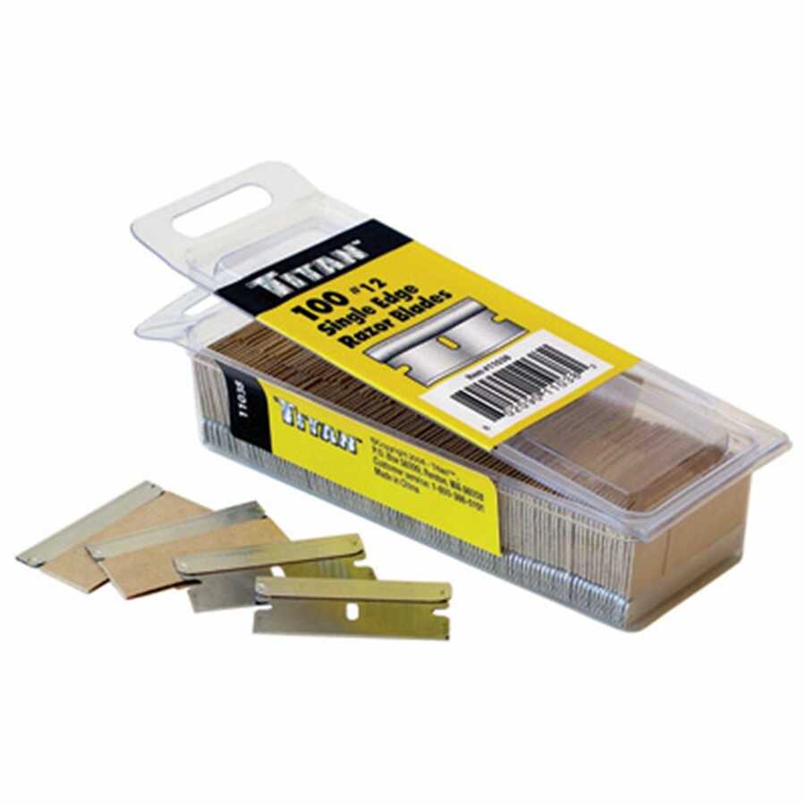 Single Edge #12 Razor Blades - 100 Pack