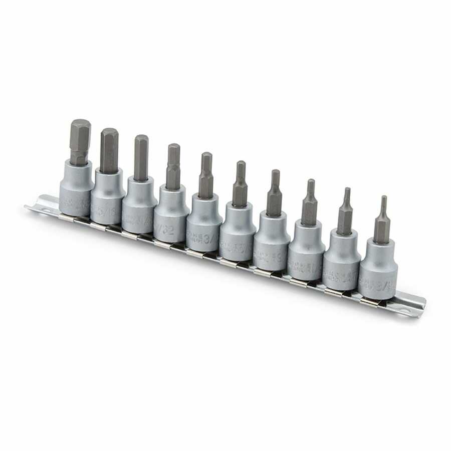 10pc 3/8" Dr. SAE Hex Bit Socket Set