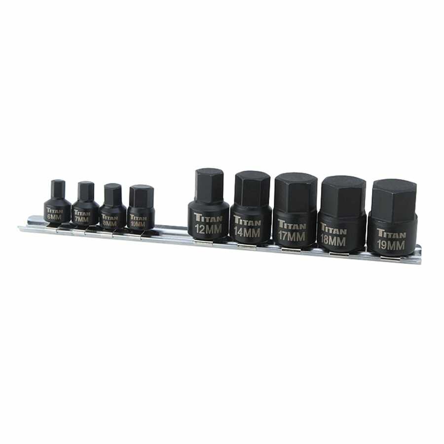 9pc Stubby MM Hex Bit Socket Set