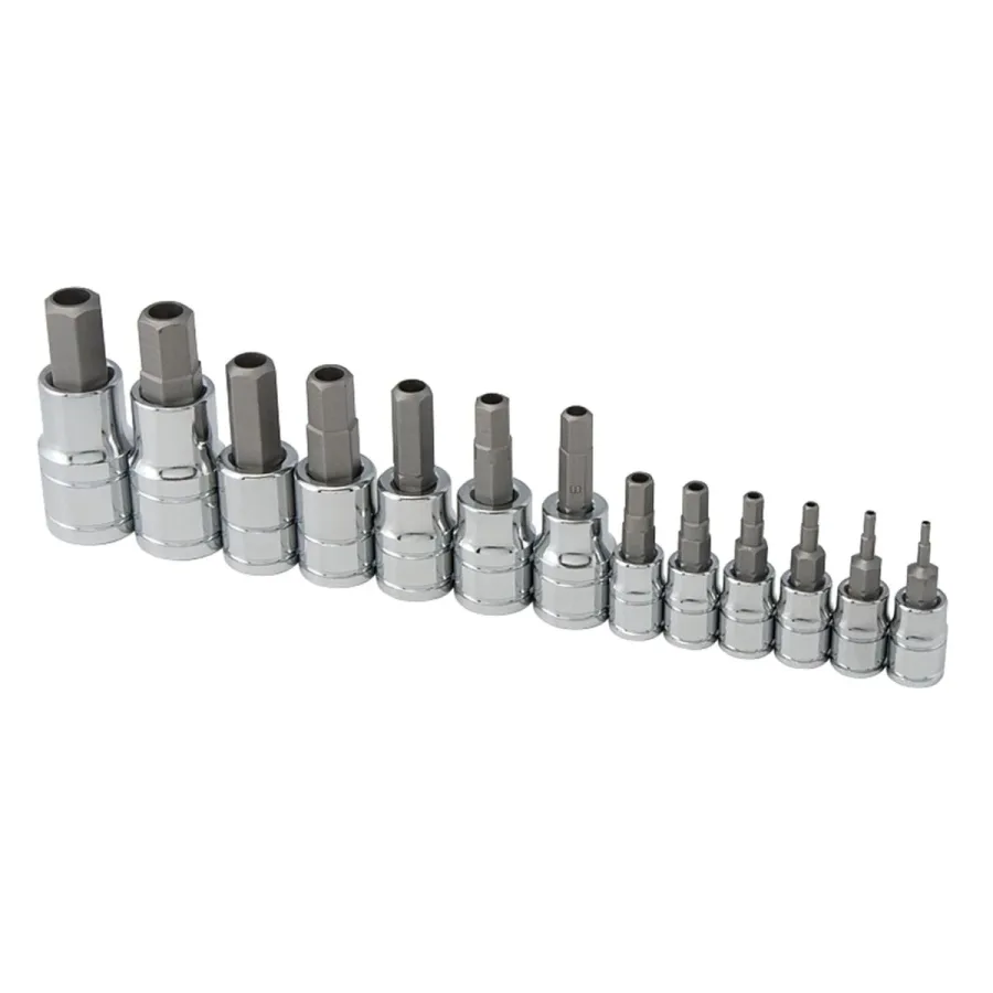 (image for) 13pc TR MM Hex Bit Socket Set W/Rail
