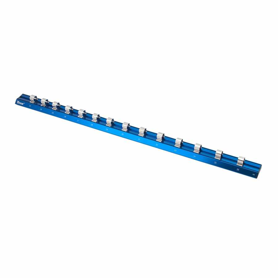 1/2" Dr. Metric Magnetic Aluminum Socket Rail