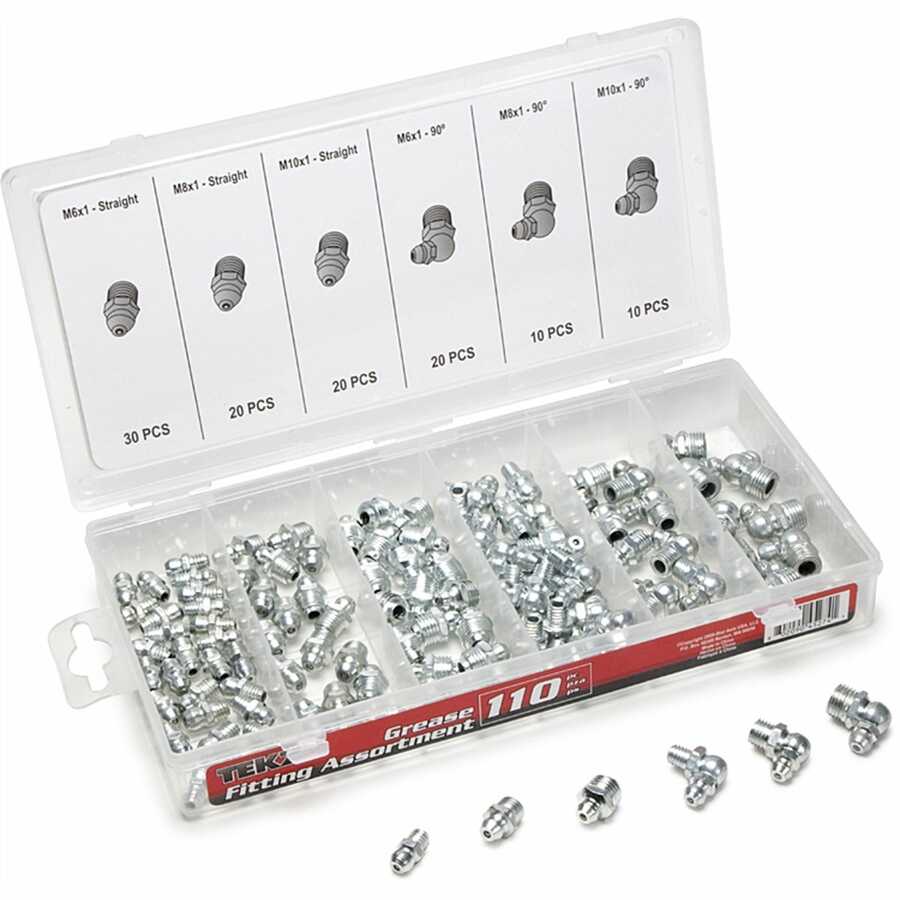 100PC MM GREASE FITTING ASST.