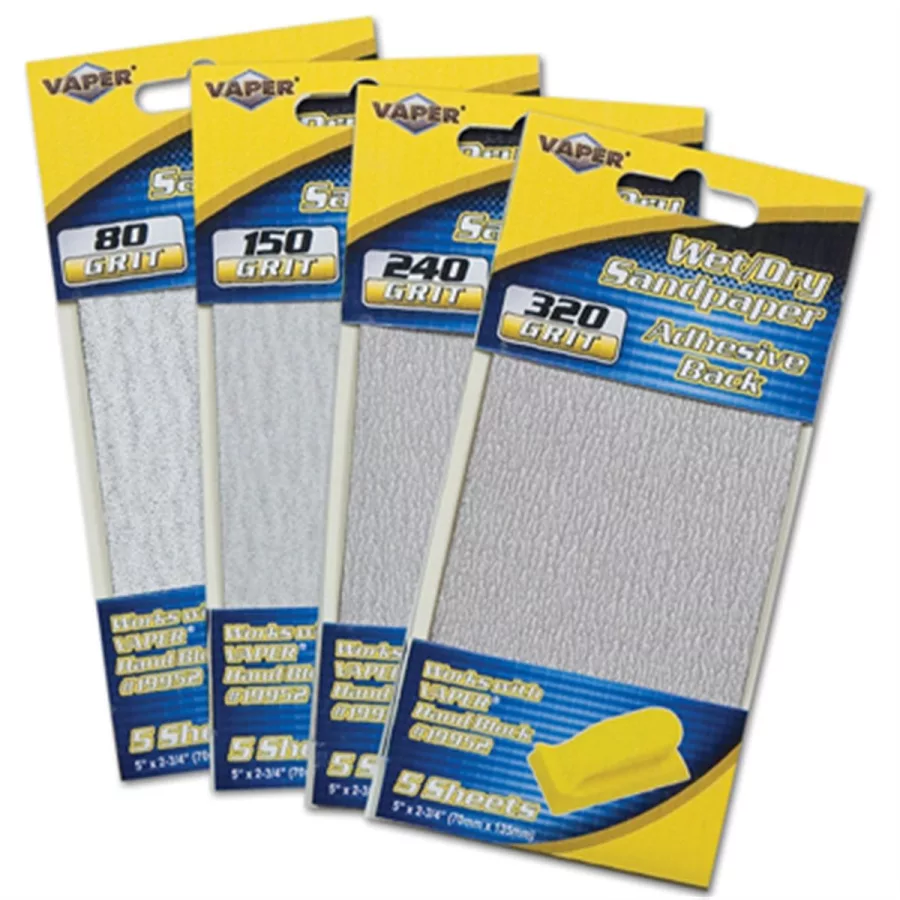 5 Sheets of 240 Grit Sand Pape