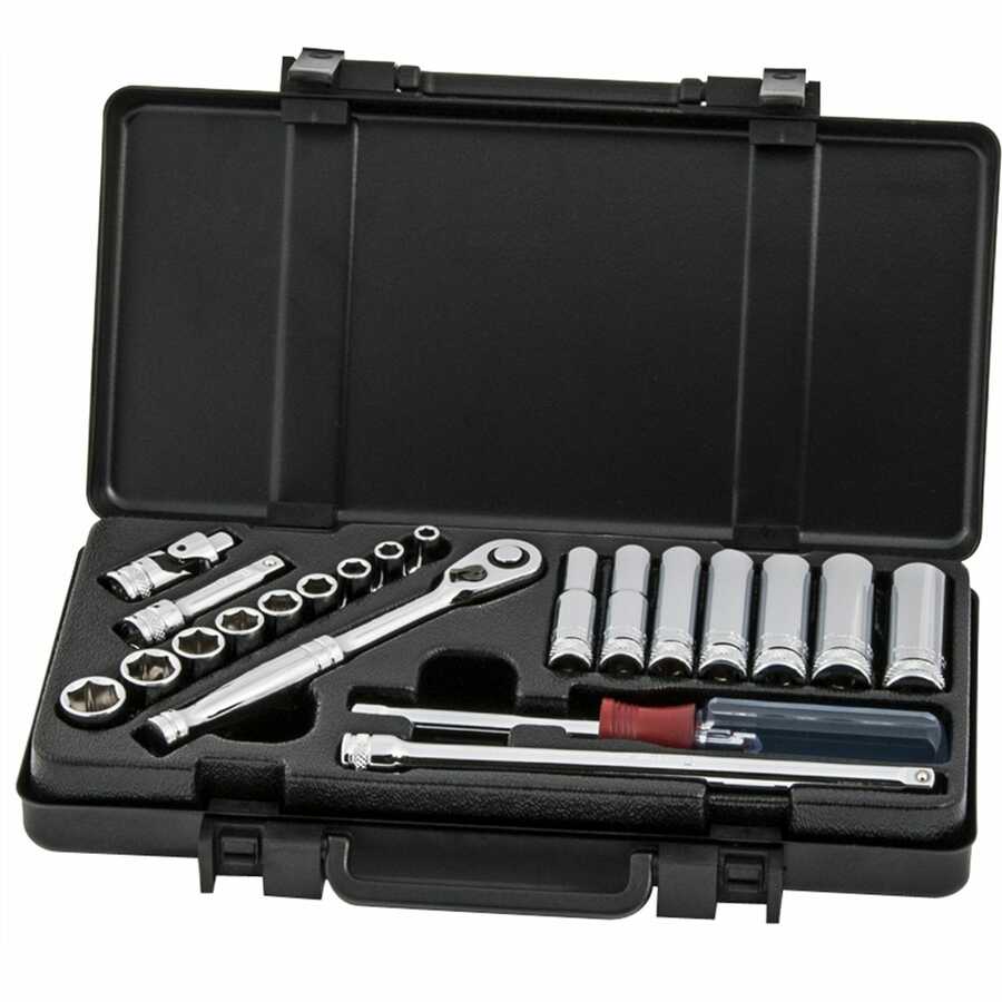 21 Pc. 1/4" Dr. Fractional Socket Set