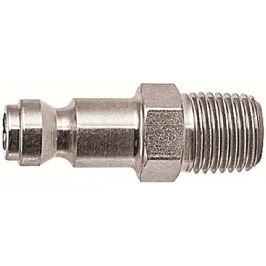 Auto Type C Male Plug 1/4" Body 1/4" NPT (image for) Auto Type C Male Plug 1/4" Body 1/4" NPT