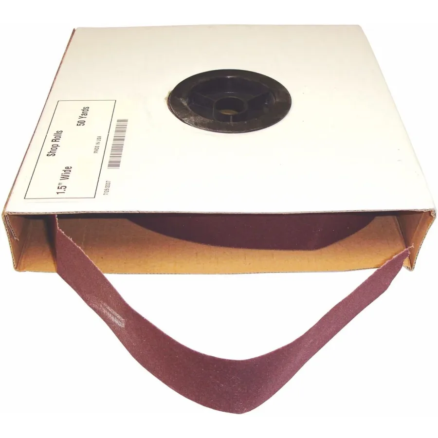 180 Grit Aluminum Oxide 1 1/2" x 50 Yards (image for) 180 Grit Aluminum Oxide 1 1/2" x 50 Yards
