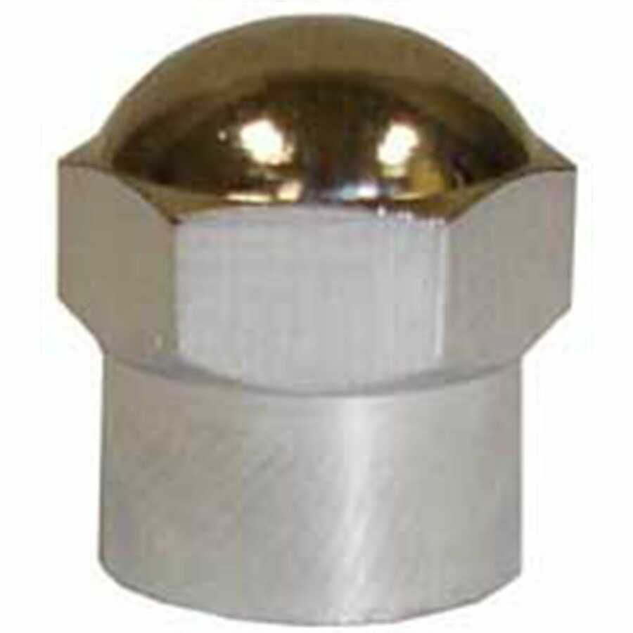 Chromed Plastic Sealing Hex Cap (100 Per Box)