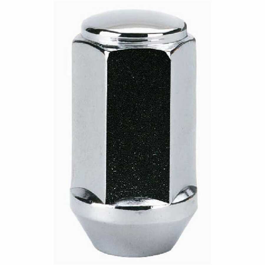 Long Bulge Acorn Chrome Wheel Lug Nut