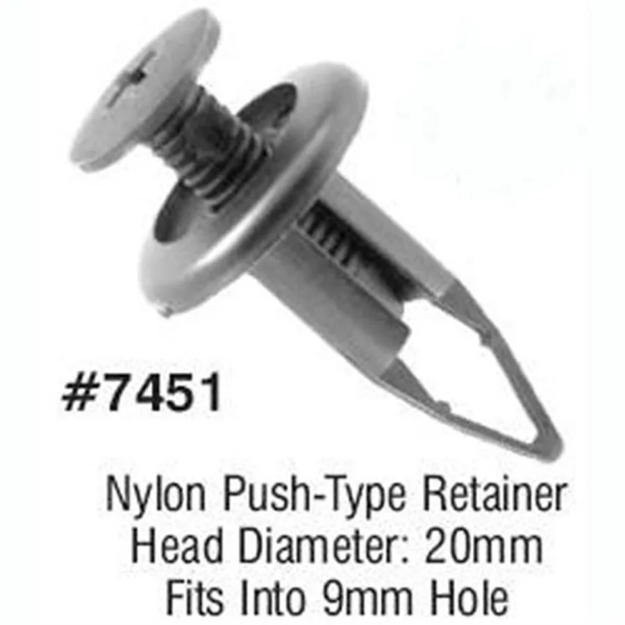 Toyota push type retainer