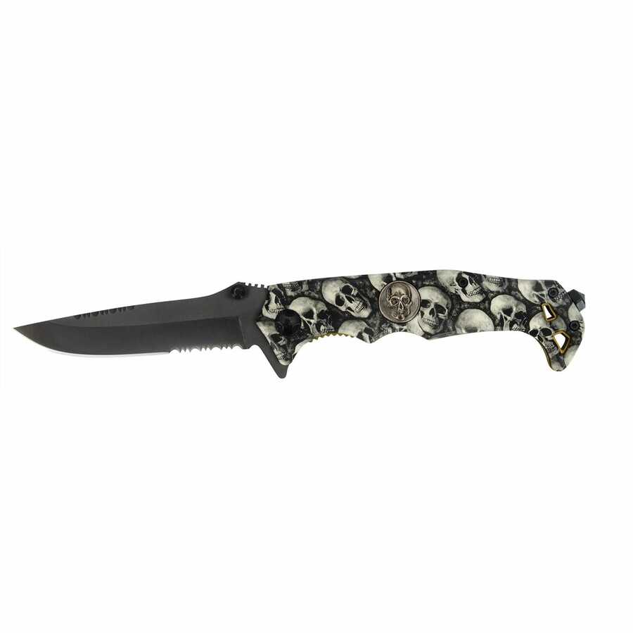 Black Legion Skull Camo Knife