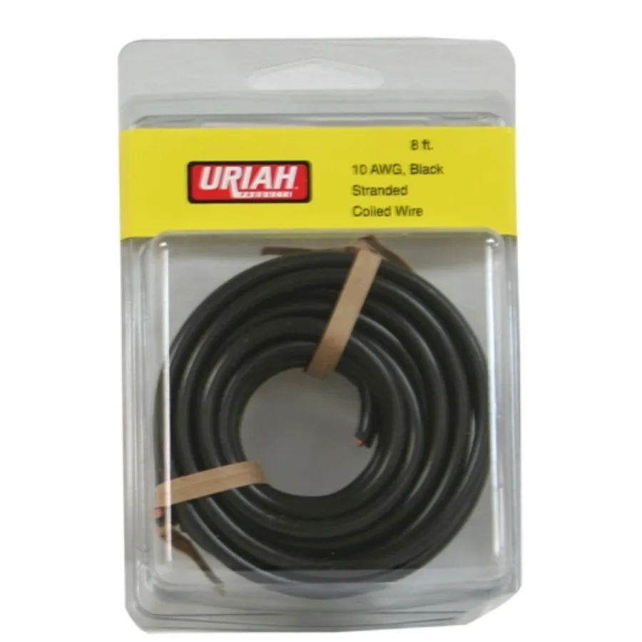 10 AWG Black Stranded 8' (image for) 10 AWG Black Stranded 8'