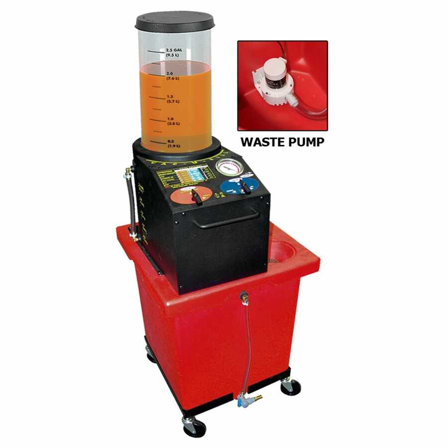 Vacufill with waste pump