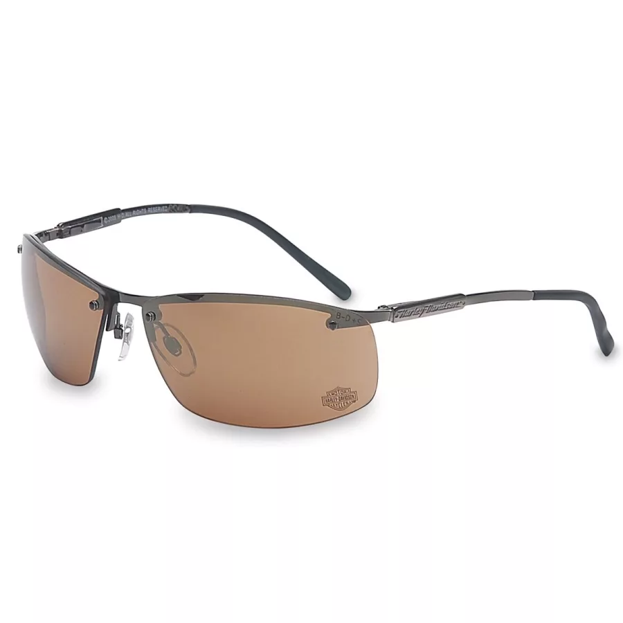 Harley Davidson Safety Glasses - Gunmetal, Brown Lens Harley Davidson Safety Glasses - Gunmetal, Brown Lens