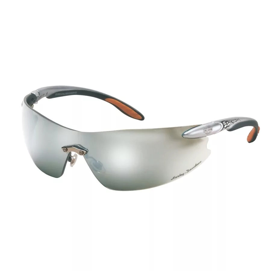 Harley Davidson Safety Glasses - Flame, Silver Mirror