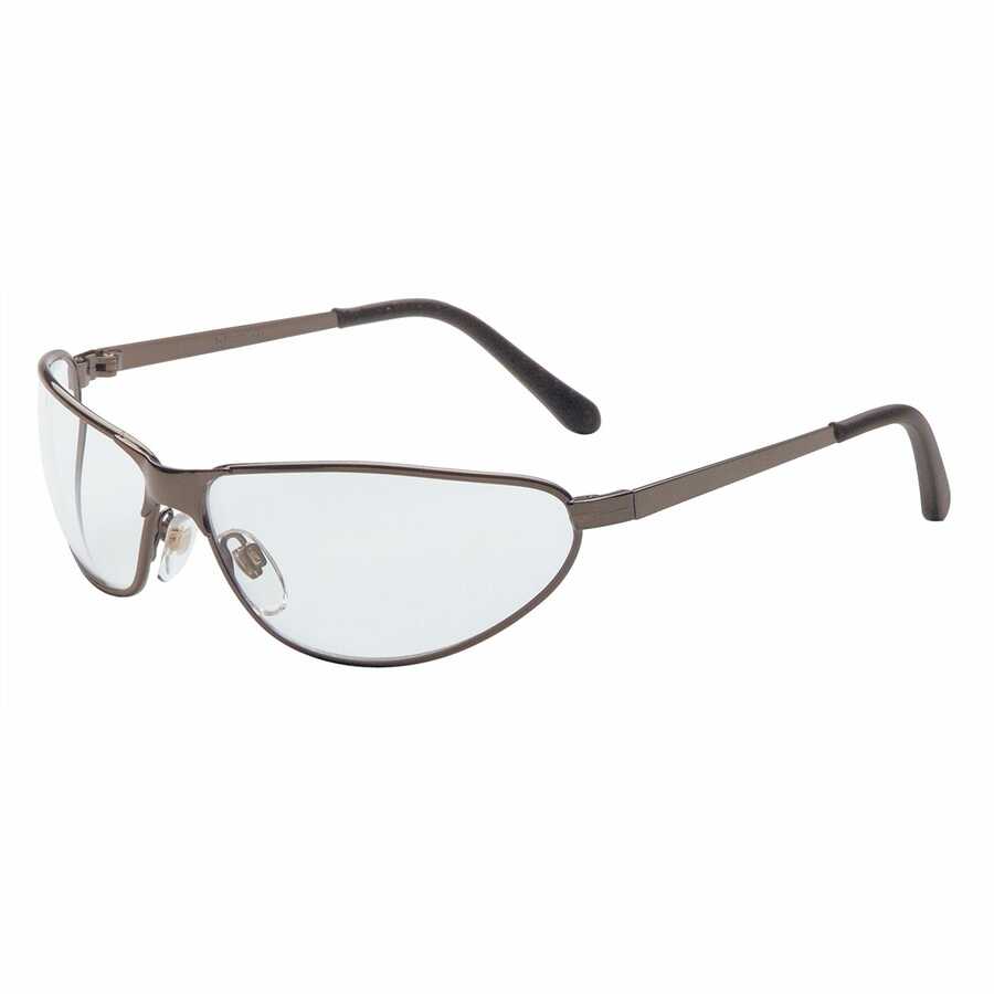 SAFETY GLASSES METAL FRAME CLEAR LENS