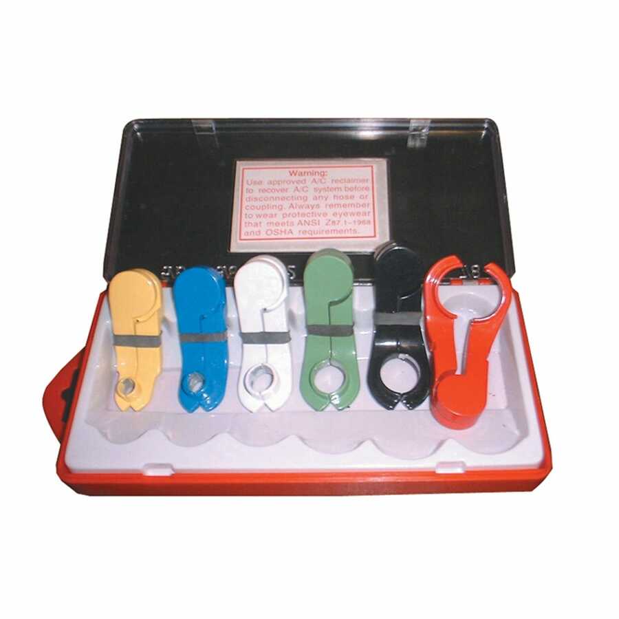 Offset Disconnect Tool Set for A/C and Fuel Lines - 6-Pc