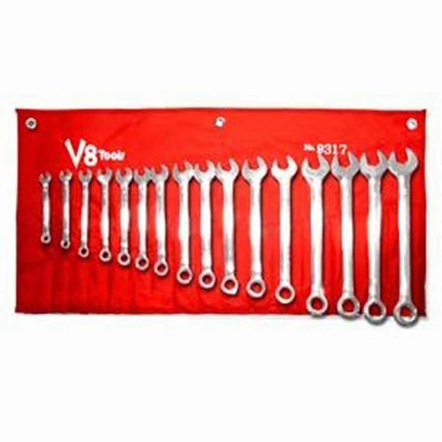 Combination Wrench Set Metric 17-Pc