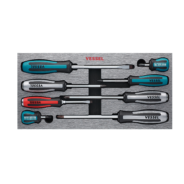 Vessel 8 Pc Megadora Impacta Assorted Screwdriver Set