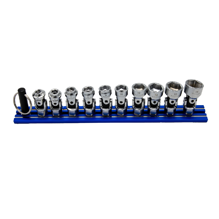 VIM Tools 10 Piece 6 Point Dual Drive Stubby UJ Metric Socke