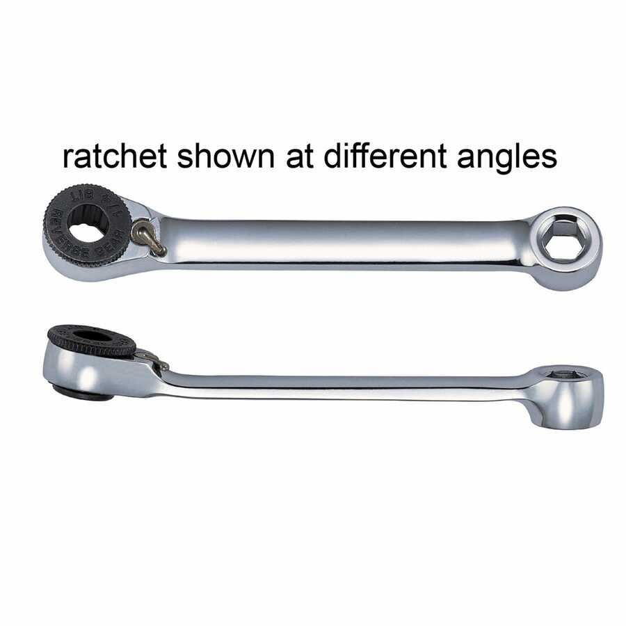 Double Ended 1/4 Inch Hex Bit Ratchet