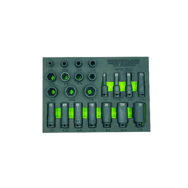 25 PC. 3/8" DR. SAE IMPACT SOCKET SET