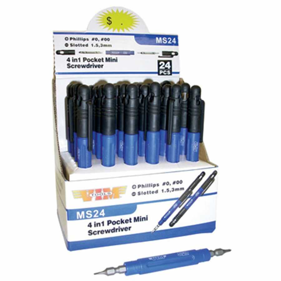 (24) MINI BIT SCREWDRIVER DPLY