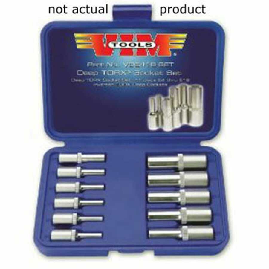 GearWrench 80322 1/4 Drive Deep External Torx Socket Set 6Pc