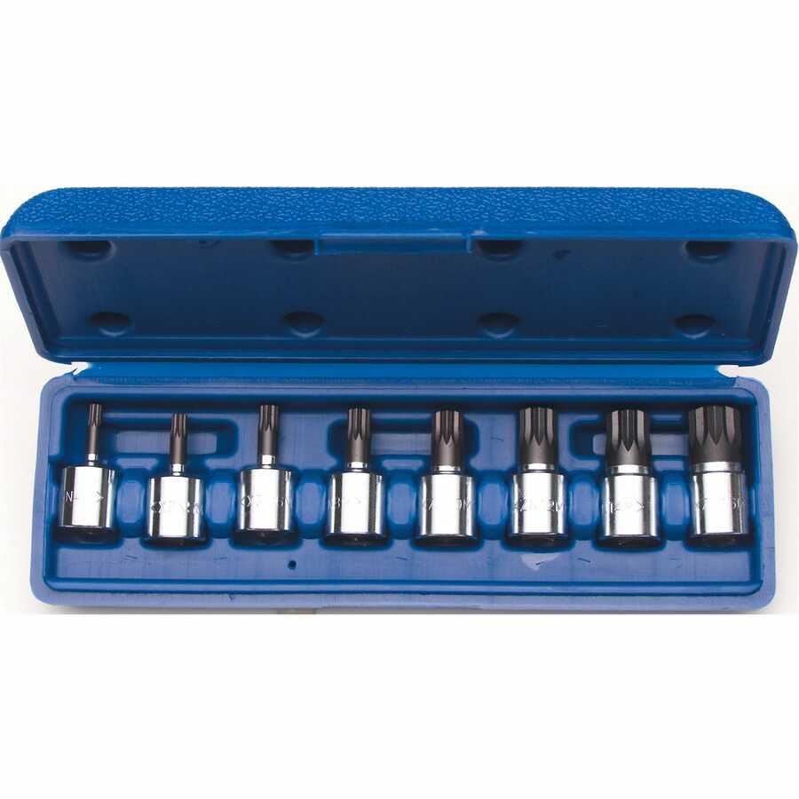 3/8 In Dr Metric Triple Square Bit Socket Set - 8-Pc