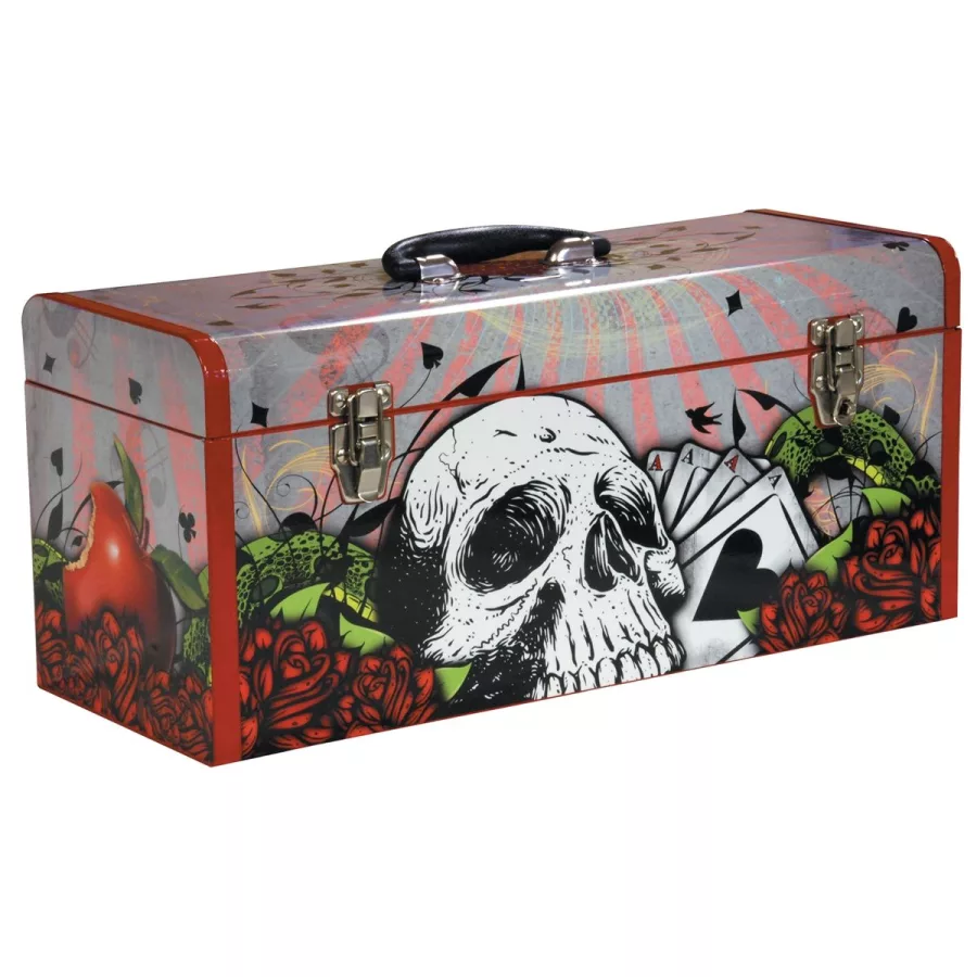 20 In Custom Graphic Wrapped Black Metal Toolbox