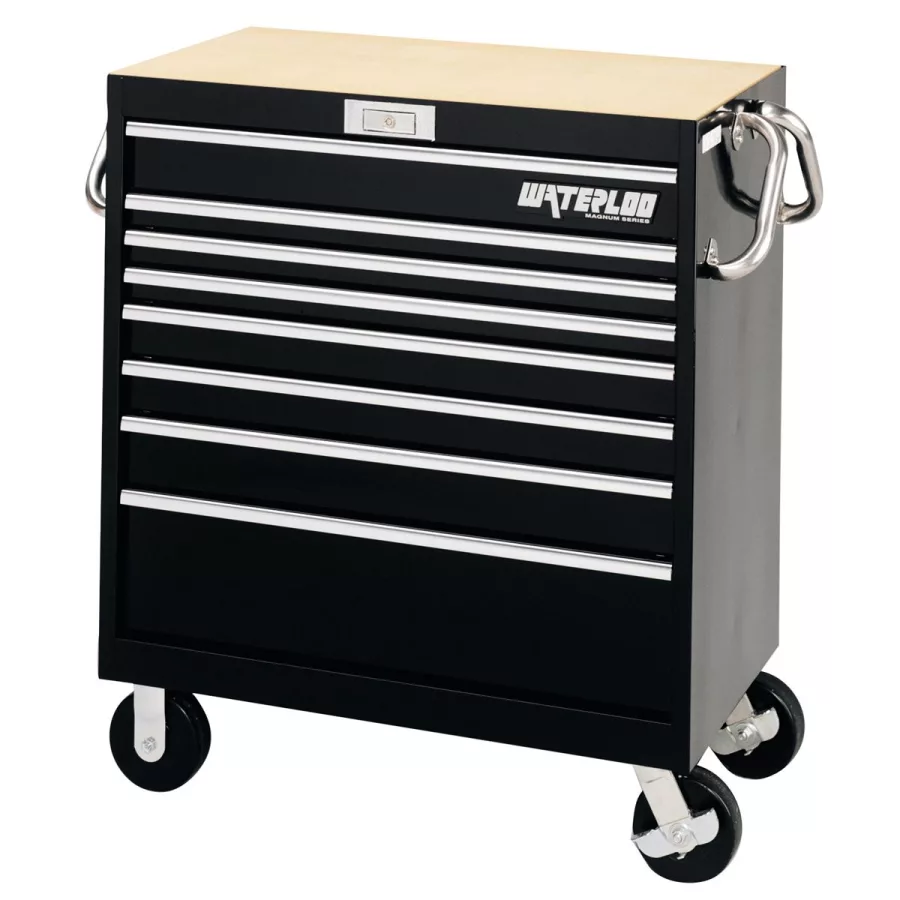 Magnun Series 8-Drawer Tool Cart - 36 In W Black