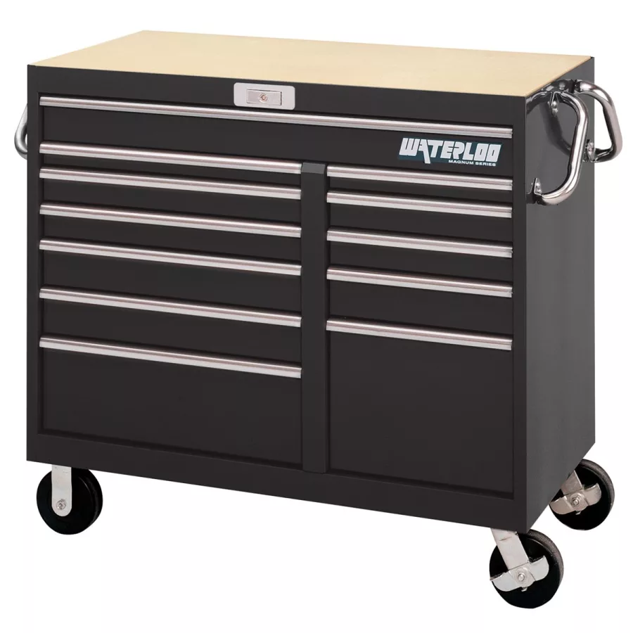 Magnum Series 10-Drawer Chest - 46 In W - Black
