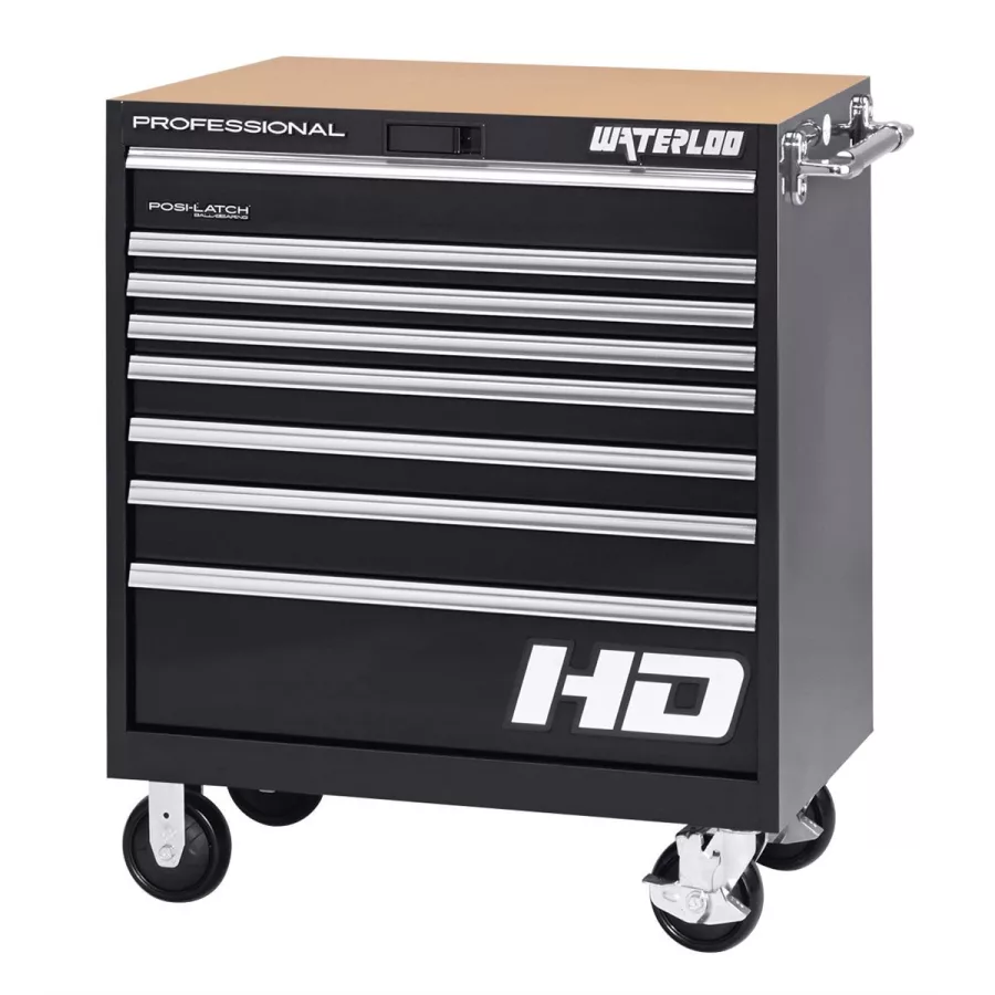 36" Wide x 21" Deep 8-Drawer Cabinet - Black